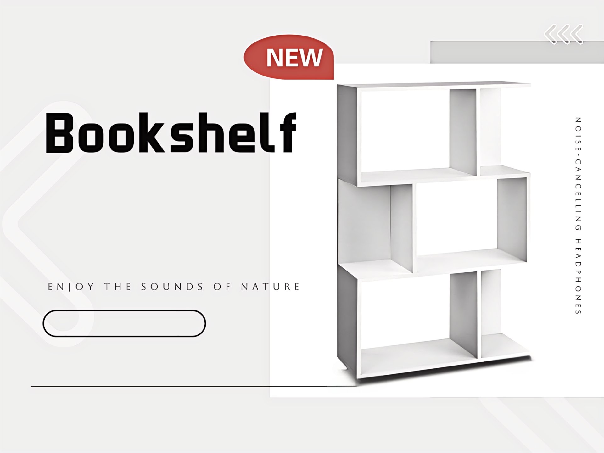 3 Layer Simple Household Bookshelf - Cream White - Image 2
