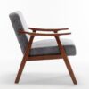 Accent Chair, Classic, Mid Century Modern For Extra Seating - Gray - Image 3