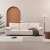 Modern Fabric Sofa With Removable Pillowcase And Backrest, Easy Care - Beige - Image 6