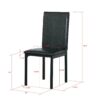 Metal Frame Dining Seats (Set of 4) - Black - Image 6