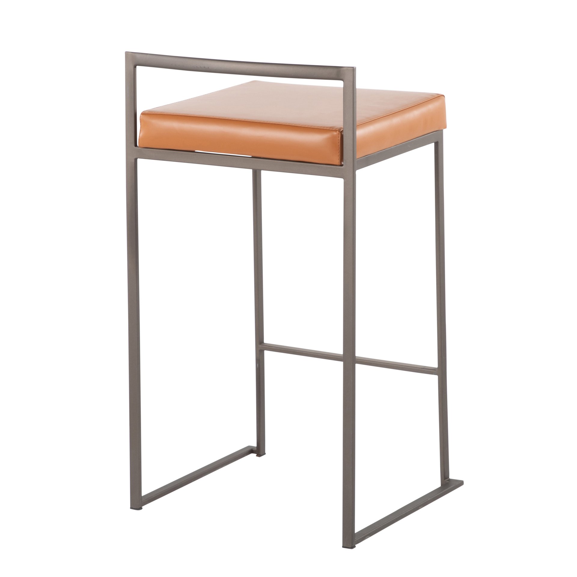 Fuji - Industrial Stackable Counter Stool (Set of 2) - Camel - Image 4