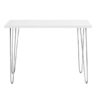 Mid-Century Modern Hairpin Leg Computer Desk - White - Image 2