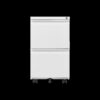Metal 2 Drawer Mobile File Cabinet With Lock, Under Desk Office Steel Filing Cabinet, 25.6''H Legal / Letter Size Files Storage Cabinet - White - Image 8