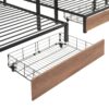 Full Over Twin-Twin Triple Bunk Bed With Drawers And Staircase - Black - Image 27
