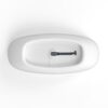 Soaking Bathtub, Freestanding, Solid Surface - Matte White - Image 10