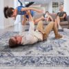 Marfi - 2' X 3' Oriental Area Rug - Blue / Gray - Image 3