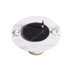 59.05" Modern Artificial Stone Round Carbon Steel Base Dining Table, Black Artificial Stone Turntable - White - Image 10