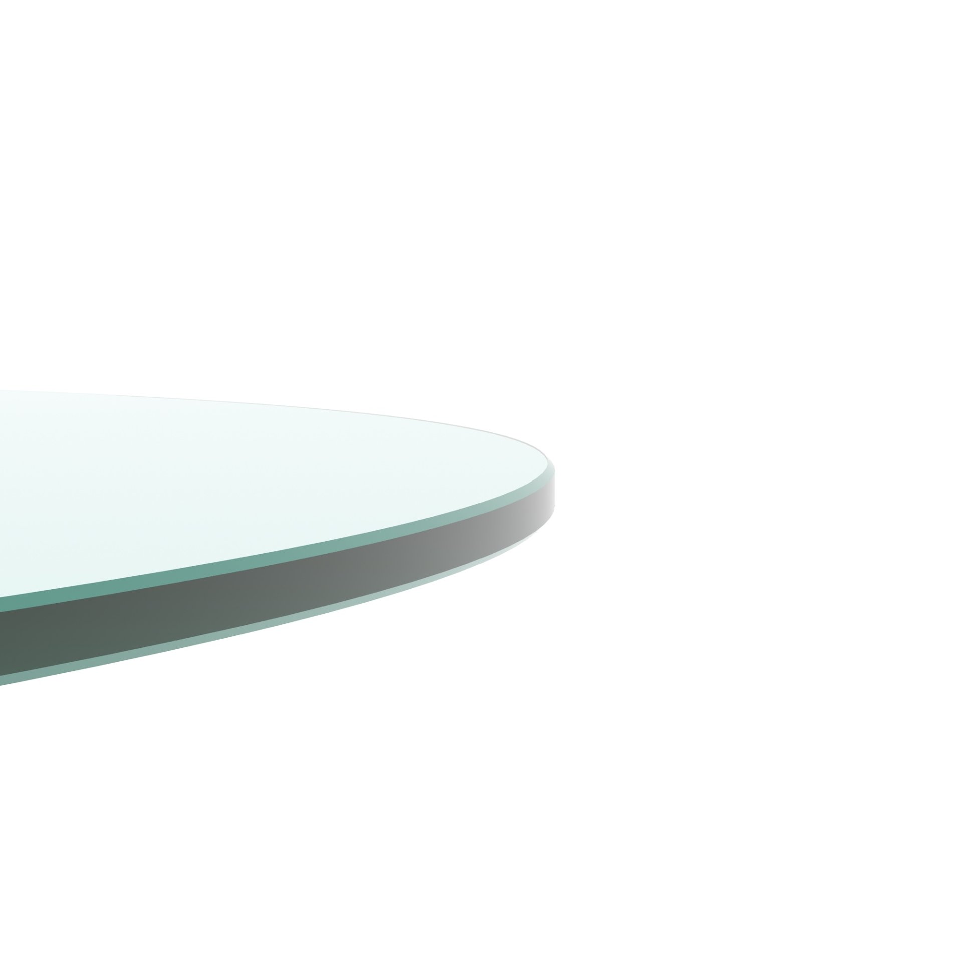 20" Round Tempered Glass Table Top Clear Glass 1 / 4" Thick Flat Polished Edge - Transparent - Image 5