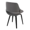 Fabrico - Mid-Century Modern Faux Leather Dining Chair (Set of 2) - Black / Gray - Image 3