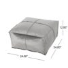 Nati - Square Pouf Ottoman And Floor Cushion - Smoke - Image 3