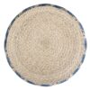 Edgeley - Round Pouf - Classic Blue / Natural - Image 2