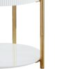 Daveigh - High Gloss End Table - Gold / White - Image 6