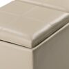 Avalon - 5 Piece Storage Ottoman - Satin Cream - Image 5