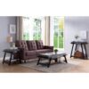 Home End Table With Drawer, Side Table With Storage Shelf - Distressed Gray / Black - Image 3