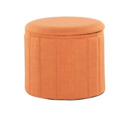 Lindsey - Contemporary / Glam Folding Storage Ottoman - Orange
