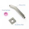 Premium 6" Shower Arm With Flange, Stainless Steel Construction - Brushed Nickel - Image 9