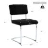 Modern Luxury Dining Chair With Metal Legs And Bow Design (Set of 4) - Black - Image 3