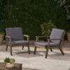 Temecula - (Set of 2) Outdoor Club Chairs With Cushions - Dark Gray - Image 5