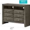 Marilla - Media Chest - Gray - Image 2