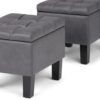 Dover - 3 Piece Storage Ottoman - Stone Gray - Image 4
