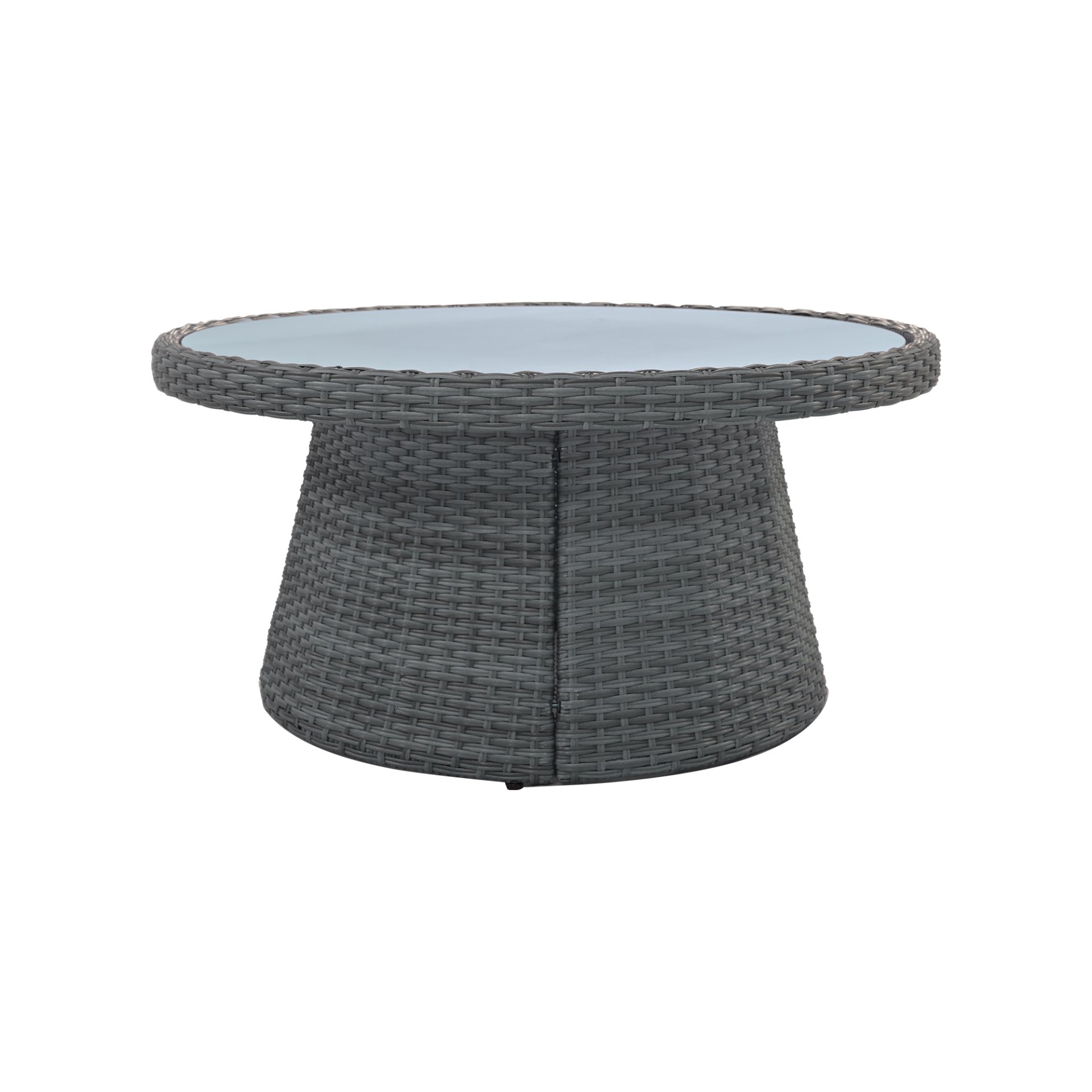 10 Piece Outdoor Sectional Half Round Patio Rattan Sofa Set, Wicker Conversation Furniture Set For Free Combination - Light Gray - Image 23