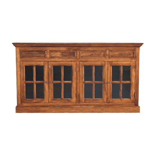 Large Glazed Sideboard - Chestnut - Image 9