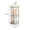 Storage Shelf, 360° Rotating Bookshelf, 3 Tier Bookcase With Large-Capacity Storage Space, Multifunctional Storage Rack, Compact Design For Living Room - Natural - Image 3