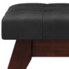 Draper - Mid Century Tufted Ottoman Bench - Distressed Black - Image 5