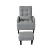 Modern Living Room Leisure Sofa Chair Design Home Adjustable Cozy Soft Chair - Gray - Image 7
