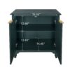 Hollow Carved 2 Door Accent Cabinet With Adjustable Shelf, Sideboard Buffet For Entryway, Living Room Or Bedroom - Blackish Green - Image 5