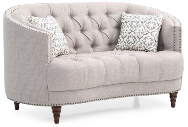 Elegant Loveseat For Cozy Spaces - Light Gray