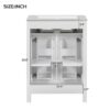 Bathroom Vanity Combo With Ceramic Sink, Luxurious Space-Saving Vanity, 2 Soft-Close Doors - Gold / White - Image 33