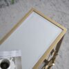 Console Table With Mirrored Glass Top, Modern Entryway Table For Living Room Foyer Entryway - Gold - Image 11