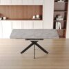 Modern Extendable Dining Table Set For 6 - 8 With Soft Padded Armless Chairs - Gray - Image 9
