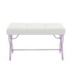 Priya II - Synthetic Leather Purple Bench - Purple / White - Image 4