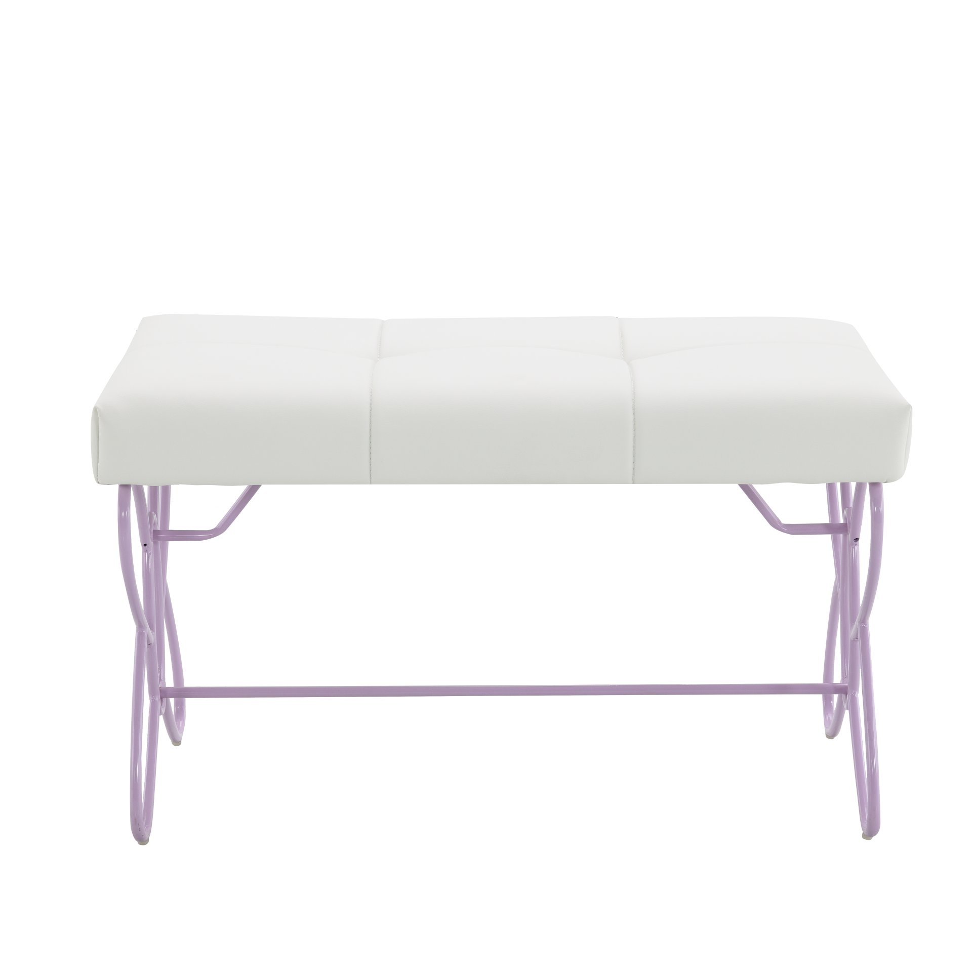 Priya II - Synthetic Leather Purple Bench - Purple / White - Image 4