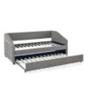 Elegant Upholstered Twin Size Daybed With Trundle Linen - Gray - Image 9