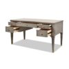 Dauphin - Gold Accent 5 Drawer Executive Desk - Gray Cashmere - Image 2