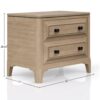 2 Drawer Nightstand - Sand - Image 3