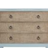 3 Drawers Hall Chest With Cane Fronts - Light Blue - Image 6