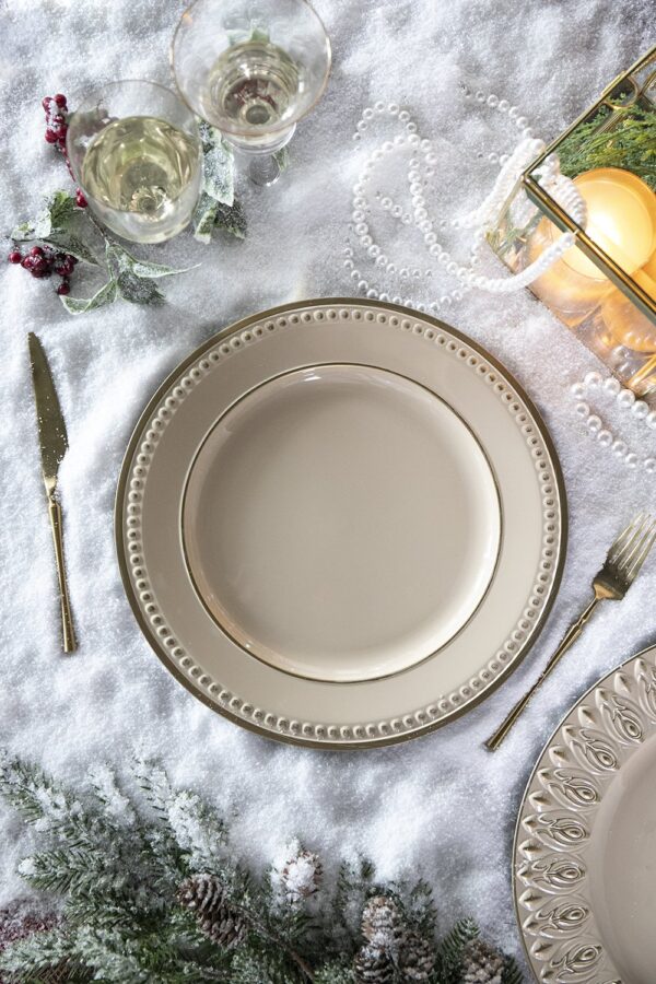 Plastic Charger Plate (Set of 8) - Cream
