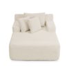 Modern Fluffy Velvet Single Lazy Sofa Lounge Chair For Living Rooms And Bedrooms - Beige - Image 10