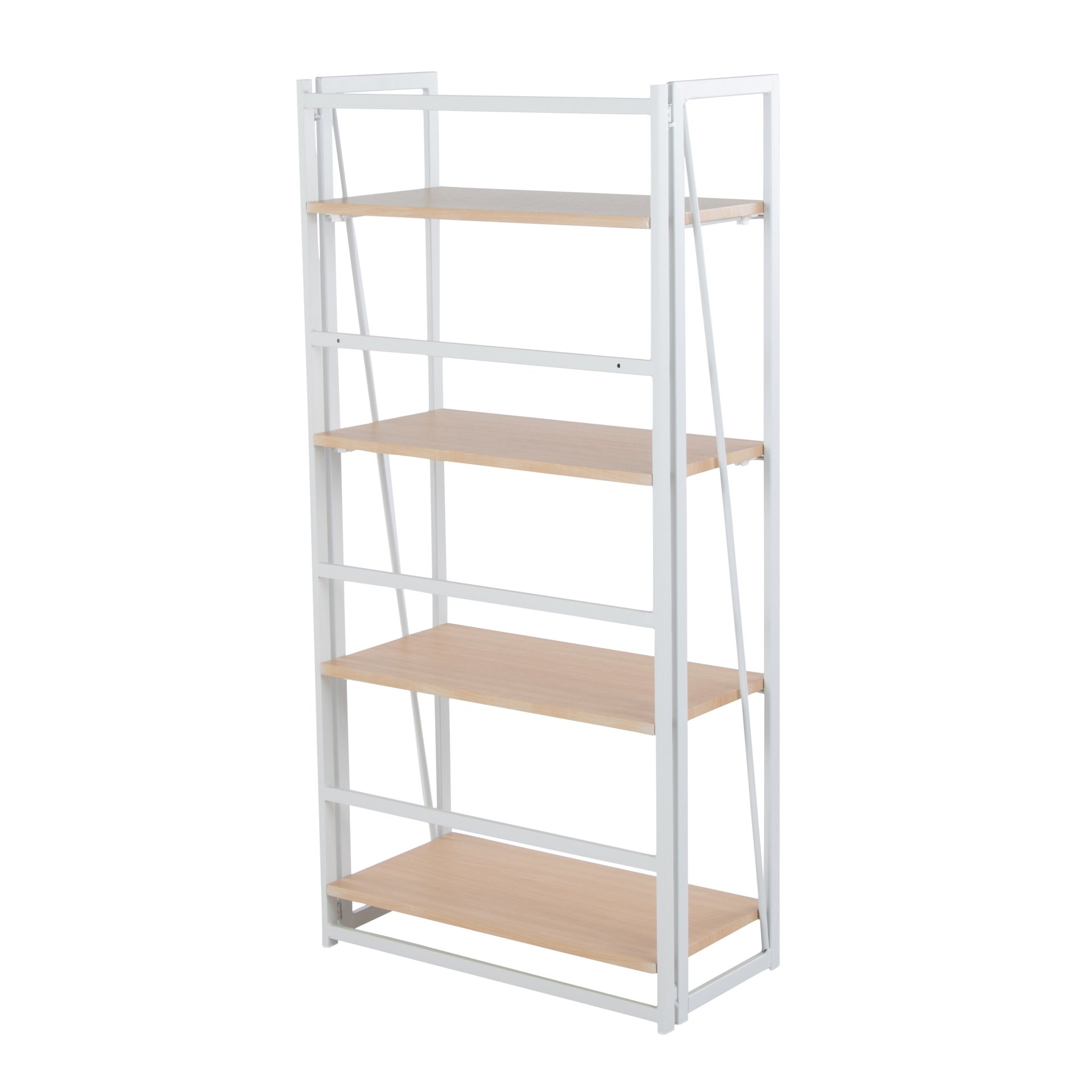 Dakota - Contemporary Bookcase - White / Natural - Image 3