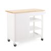Contemporary Kitchen Cart With Wheels - White - Image 7