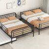 Full Long Over Queen Bunk Bed With Twin Size Trundle - Black - Image 14