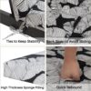 2 Piece Indoor / Outdoor Chaise Lounge Chair Cushion Set With Ties, Patio Seat Cushions For Lawn, Pool & Beach - Black Leaf - Image 4