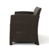 Outdoor Brown Rattan Club Chair With Water Resistant Cushions - Brown / Beige - Image 4