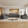 Cloud Sofa Set Couch For Living Room - Gray - Image 8