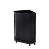Bathroom Cabinet Triangle Corner Storage Cabinet With Adjustable Shelf Modern Style - Black - Image 19