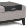 Oregon - Storage Ottoman Bench With Tray - Cloud Gray - Image 4